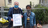 Umweltaktivistin Tonny Nowshin und Jochen bei den Protesten vor Fichtner in Stuttgart am 19.6.2020