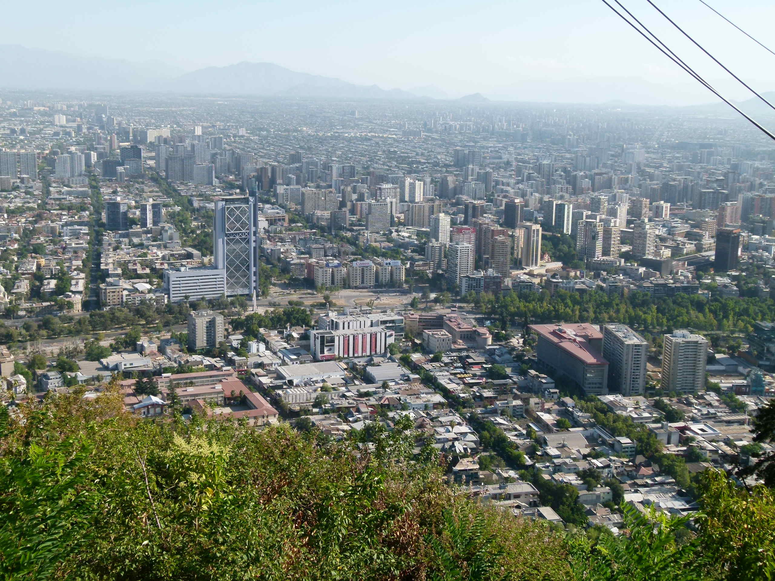 Santiago Zentrum vom Aussichtsberg