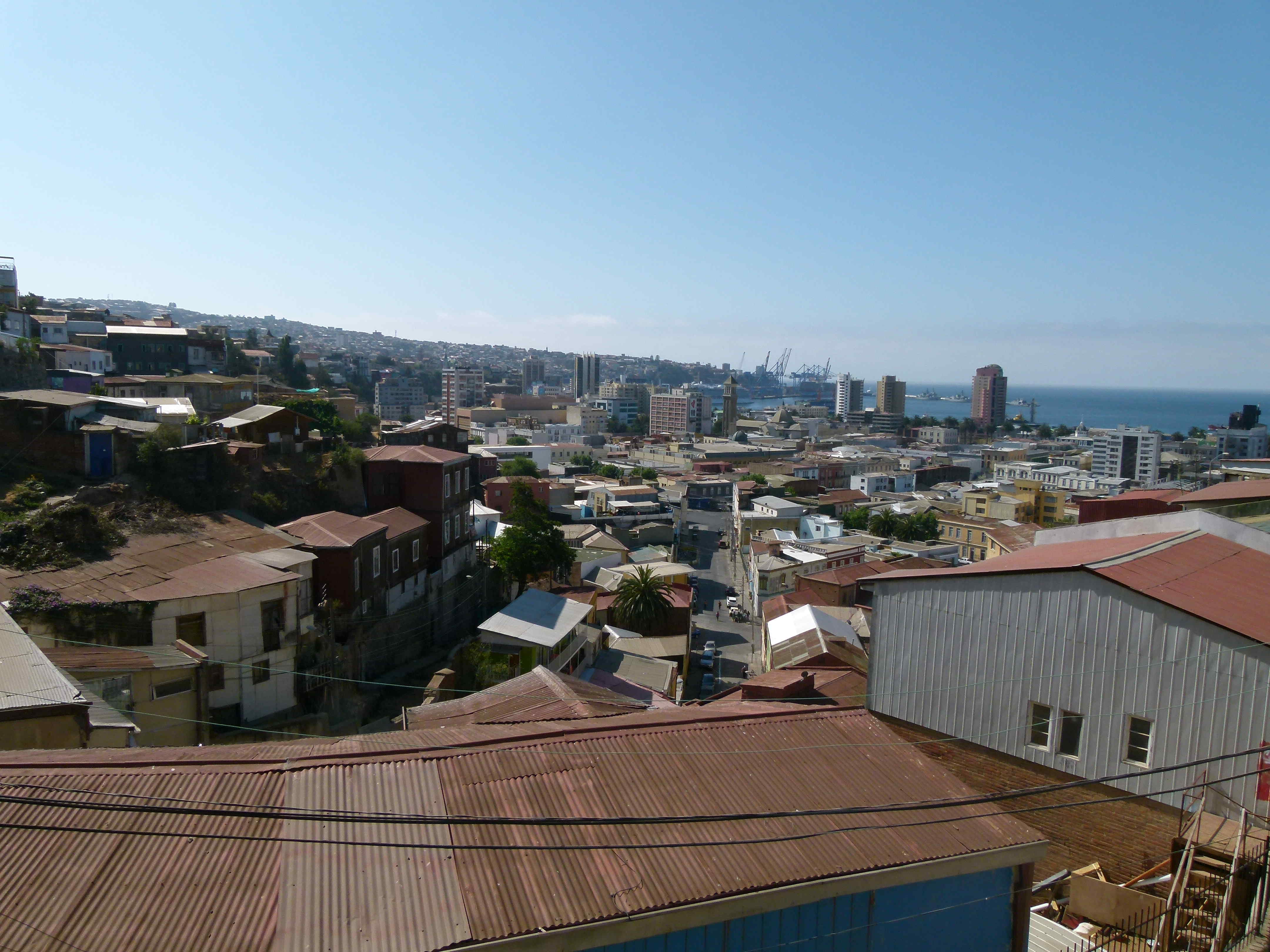 Valparaiso Blick zum Hafen
