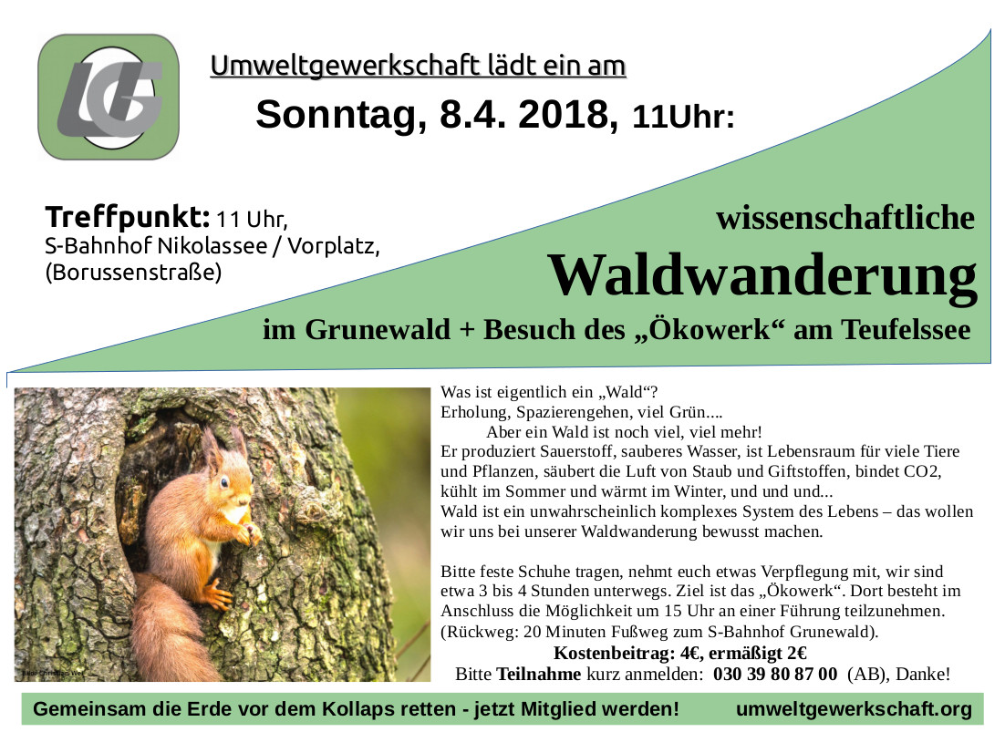 UG Berlin Waldspaziergang April18