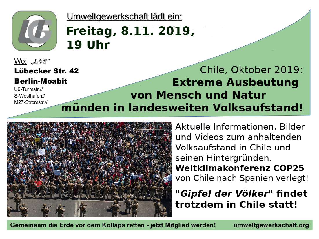 UG Veranstaltung BERLIN 11 2019 Chile Volksaufstand