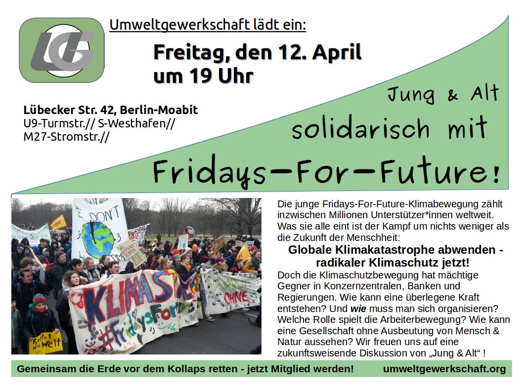 UG Veranstaltung Solidarisch mit FFF 12.04.2019 Berlin copy