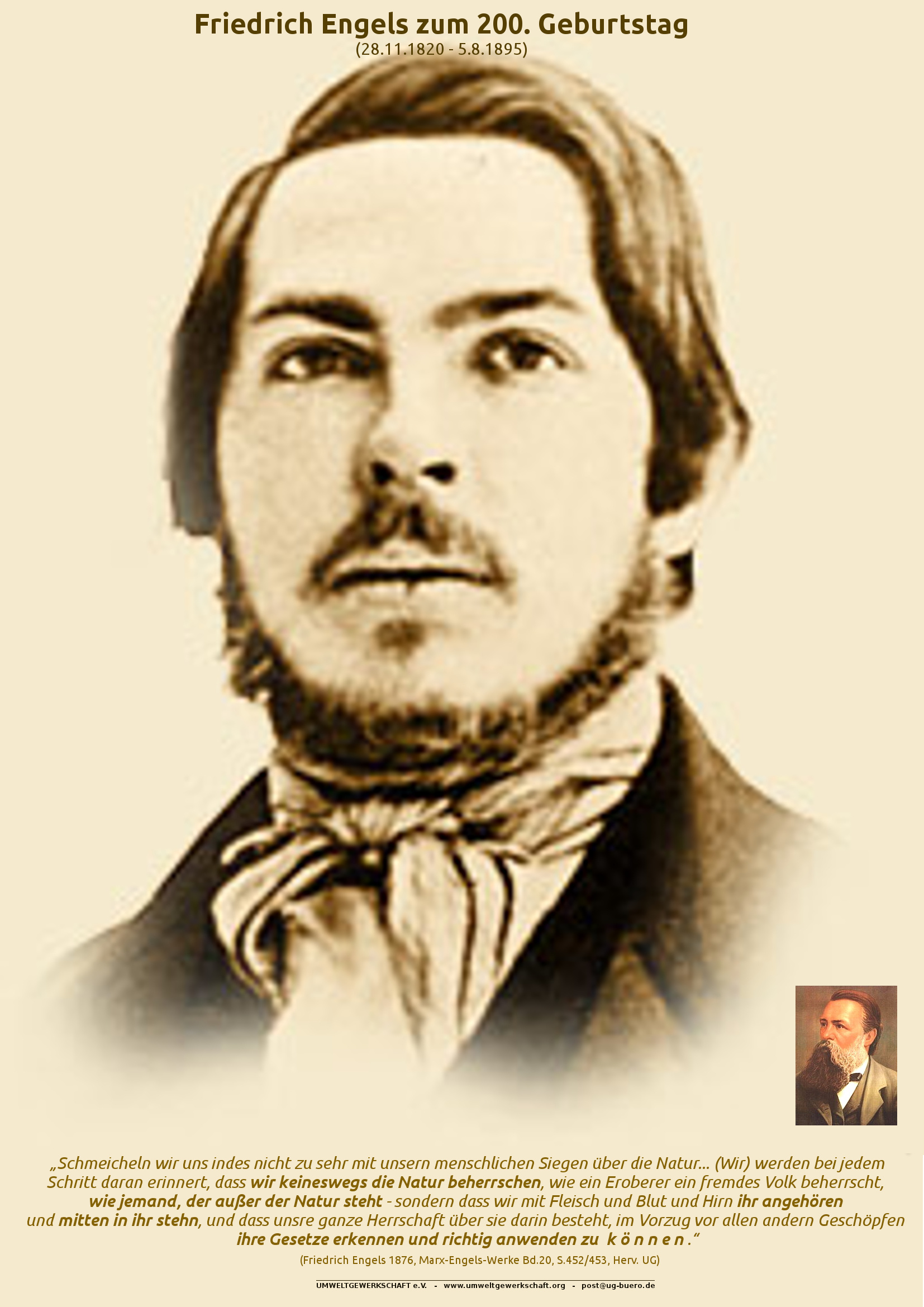 UG Plakat Friedrich Engels 200